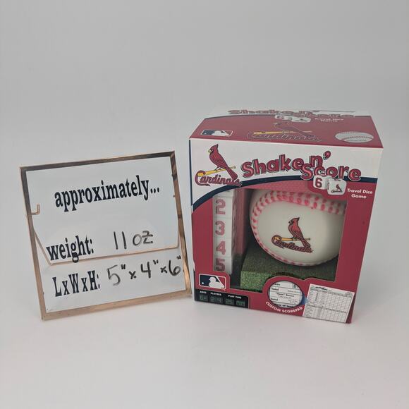St. Louis Cardinals Travel Dice Game Shake N' Score Baseball Team MLB Themed New - Picture 8 of 8